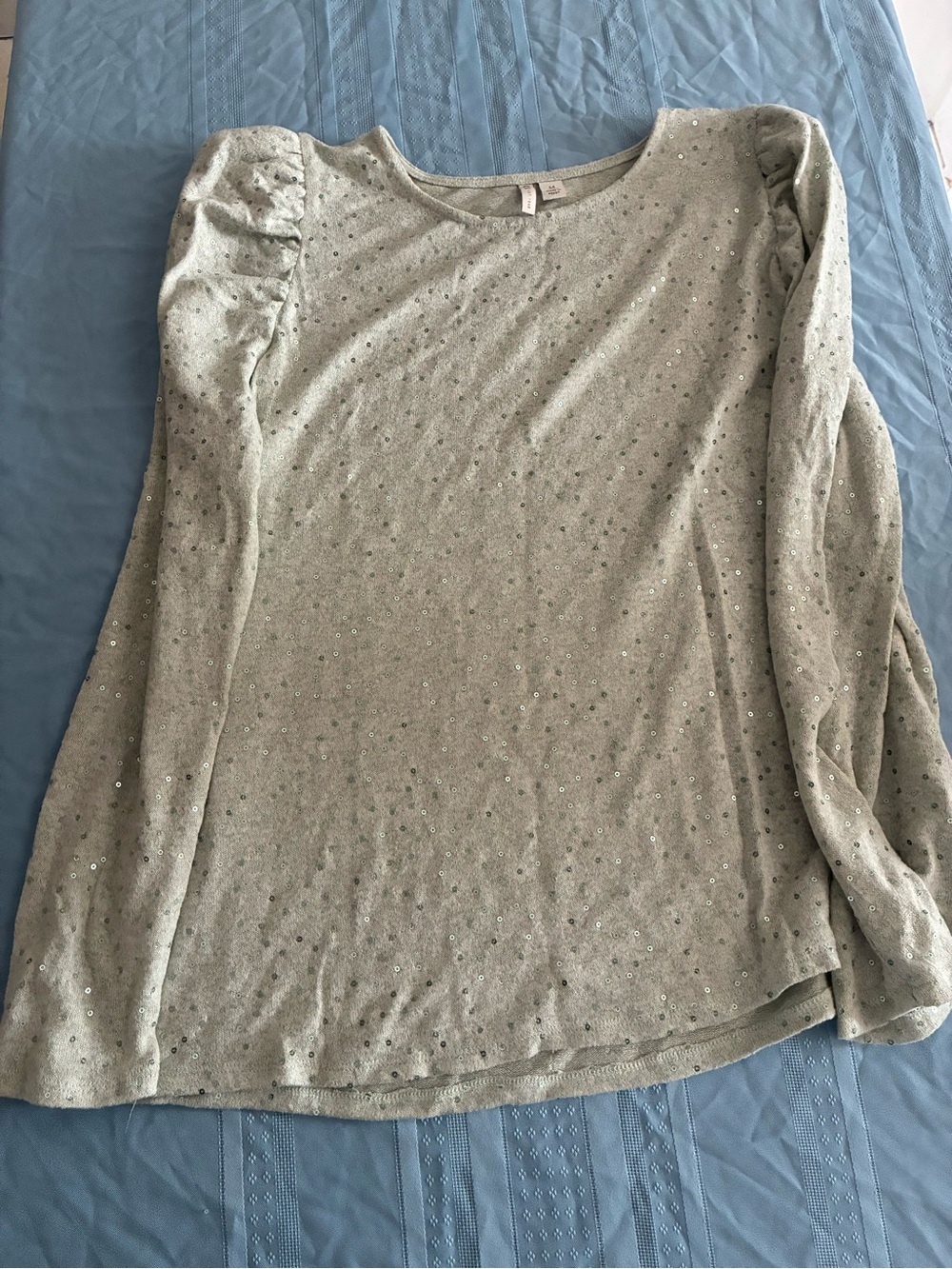 Cato Women's Medium Long-Sleeve Sequin Top